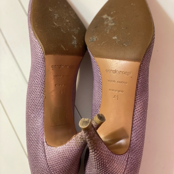 Sergio Rossi Purple Metallic Heels - Picture 4 of 4
